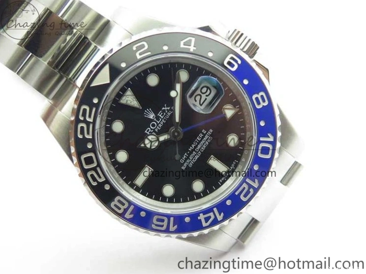 0129 GMT Master II 116710BLNR Batman Ceramic 316L Steel ROF Best Edition Black Dial on SS Bracelet A Youthful 2659